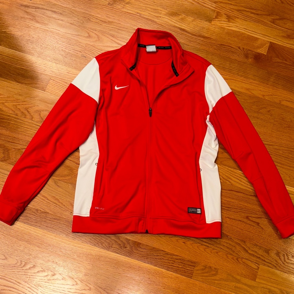 Nike Red and White Sports Jacket